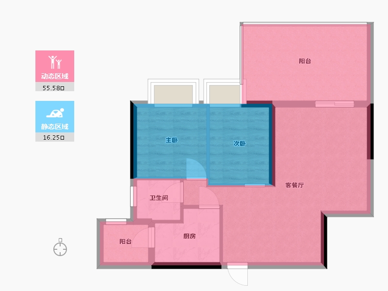 广东省-惠州市-中洲半岛城邦-64.59-户型库-动静分区