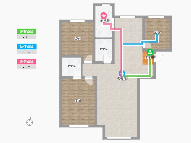 吉林省-长春市-潭泽东南明珠-92.31-户型库-动静线