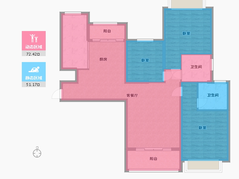 山西省-太原市-太原恒大滨河府-111.25-户型库-动静分区