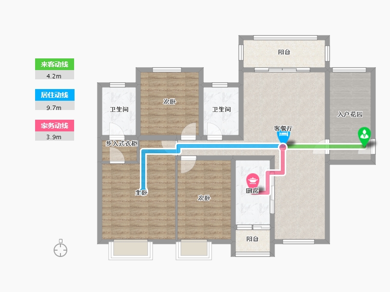 湖南省-湘潭市-上品嘉府-111.03-户型库-动静线