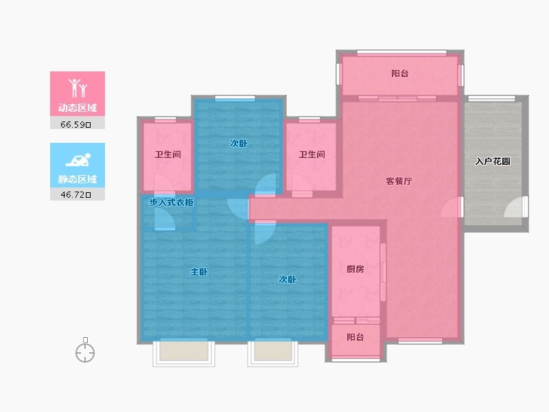 湖南省-湘潭市-上品嘉府-111.03-户型库-动静分区