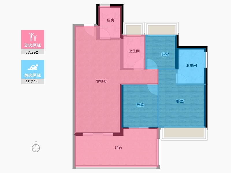 广东省-湛江市-鼎龙湾国际海洋度假区-83.88-户型库-动静分区