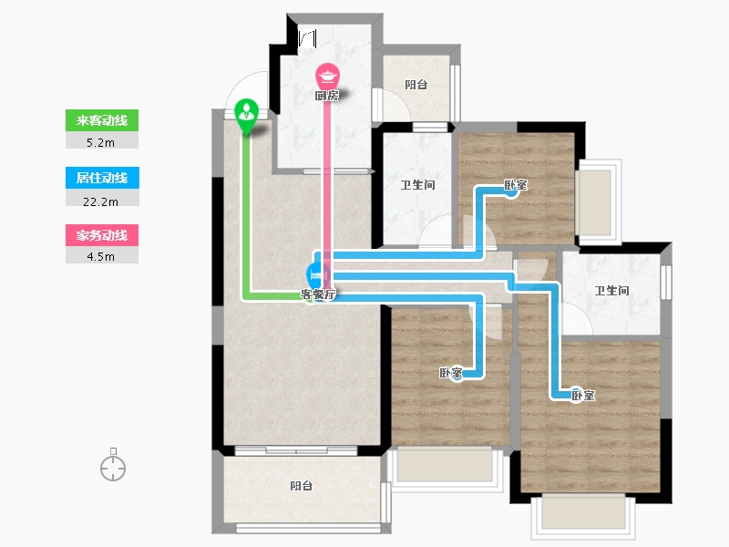 广东省-江门市-台山恒大名都-82.61-户型库-动静线