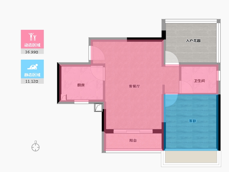 广东省-肇庆市-华阳嘉园-50.06-户型库-动静分区