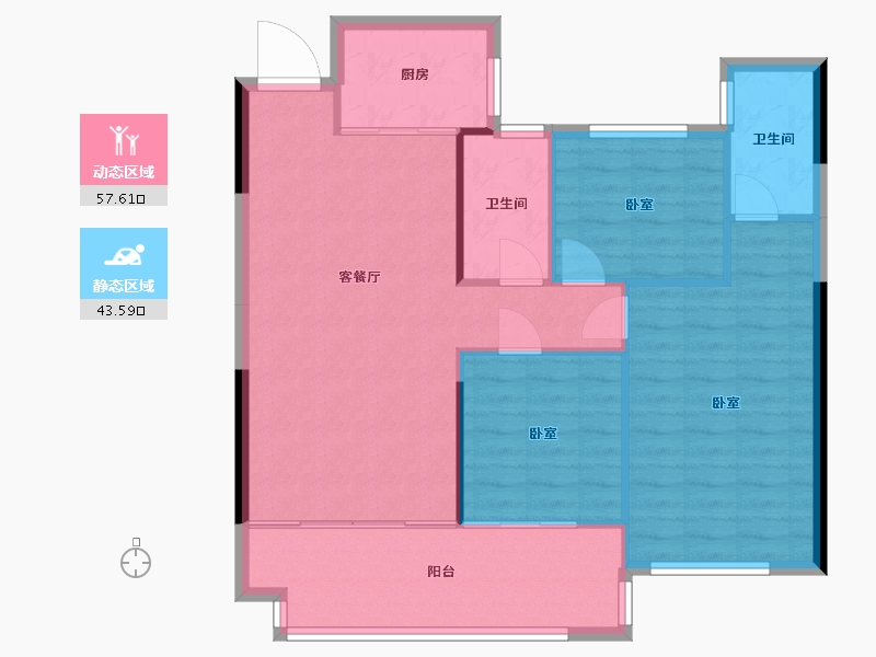 湖南省-常德市-国府大院-93.23-户型库-动静分区