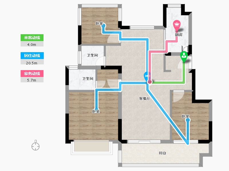 安徽省-六安市-绿城·春风里-88.00-户型库-动静线