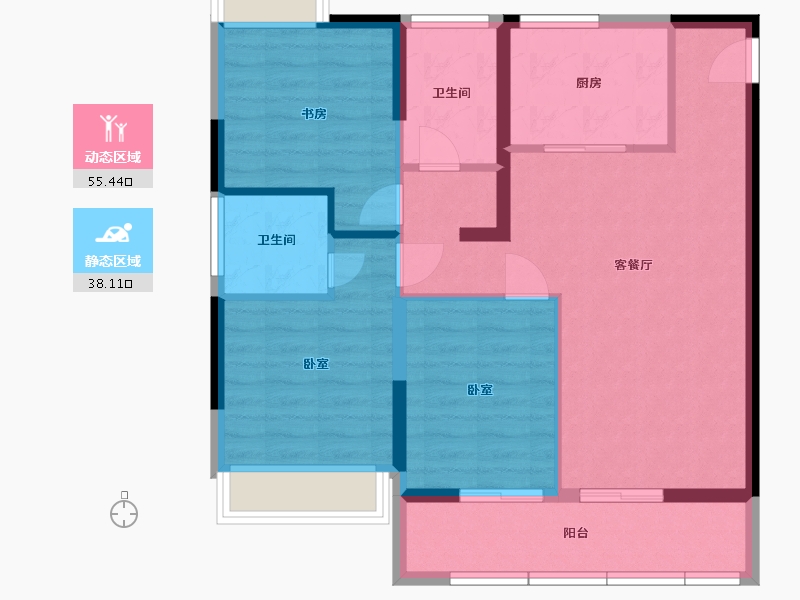 江苏省-无锡市-金融街金悦府-83.82-户型库-动静分区