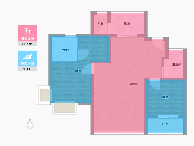 山东省-烟台市-海天雅筑-59.85-户型库-动静分区