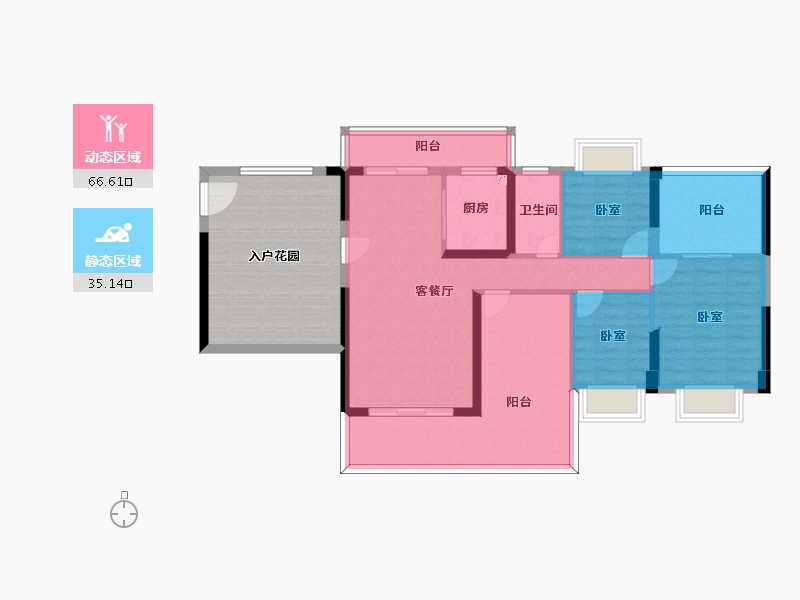 广东省-惠州市-天润嘉园-110.74-户型库-动静分区