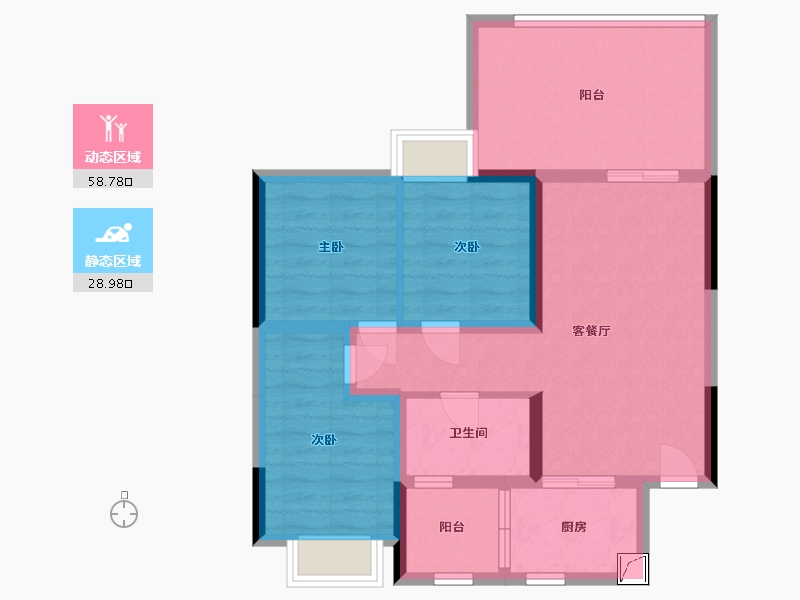 广东省-惠州市-中洲半岛城邦-77.40-户型库-动静分区