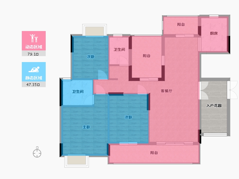 广东省-惠州市-中洲半岛城邦-124.88-户型库-动静分区