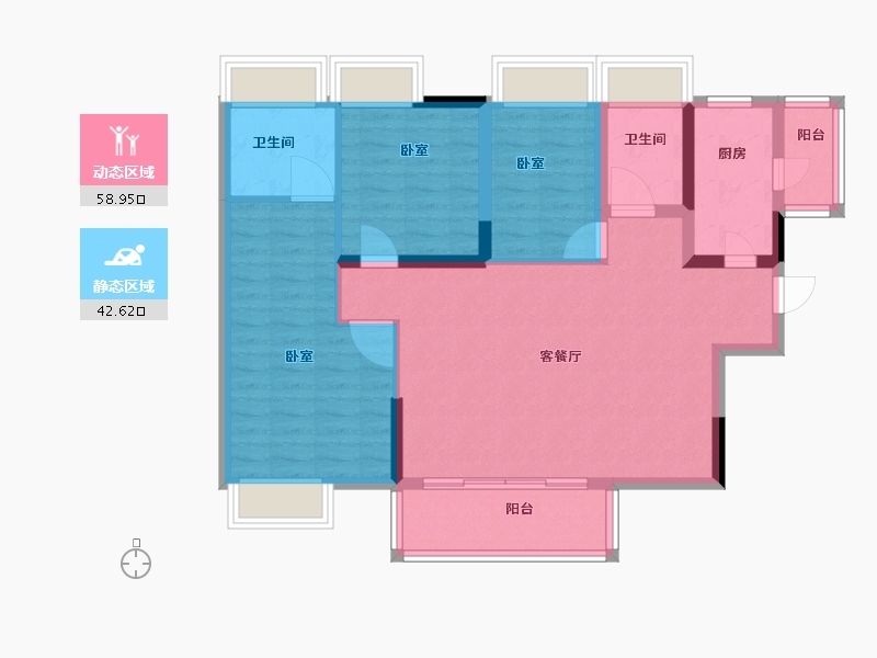 广东省-佛山市-华侨城天鹅湖-91.12-户型库-动静分区