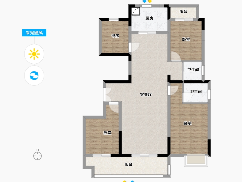 河南省-商丘市-万宝首府-110.60-户型库-采光通风