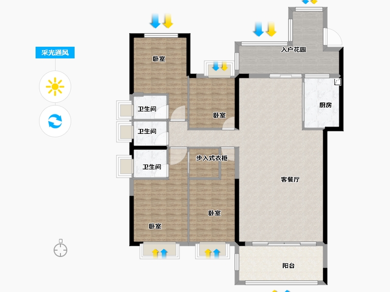 广东省-汕头市-天悦湾-157.00-户型库-采光通风