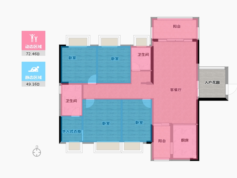 广东省-汕头市-天悦湾-116.00-户型库-动静分区