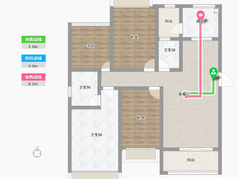 湖北省-恩施土家族苗族自治州-恩施飞洋紫郡-106.30-户型库-动静线