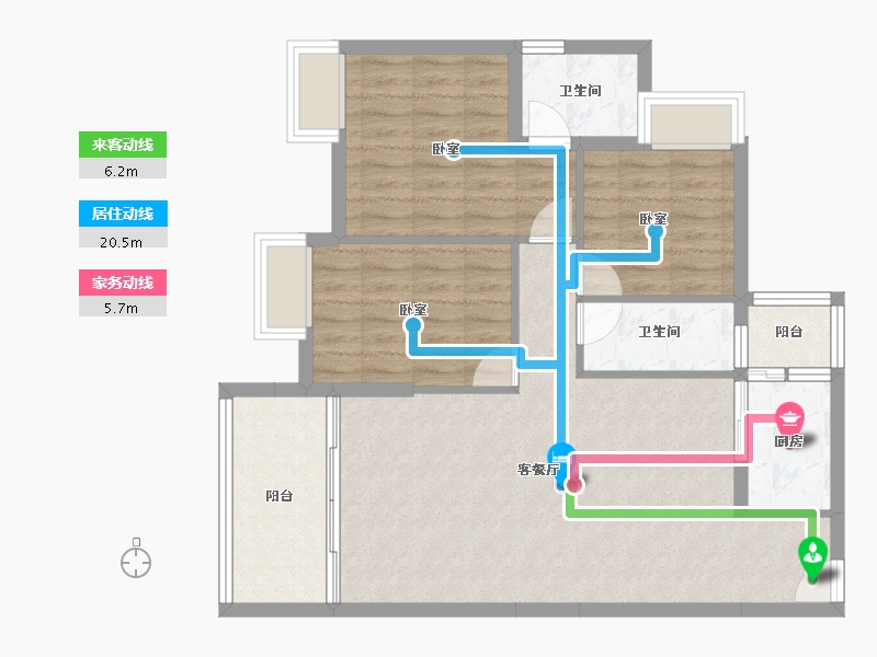 广东省-湛江市-名城世家-87.17-户型库-动静线