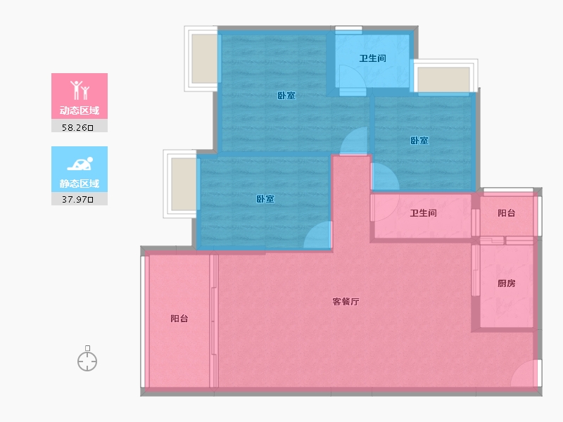 广东省-湛江市-名城世家-87.17-户型库-动静分区