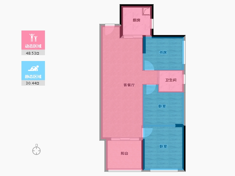 广东省-惠州市-润田利园-70.88-户型库-动静分区