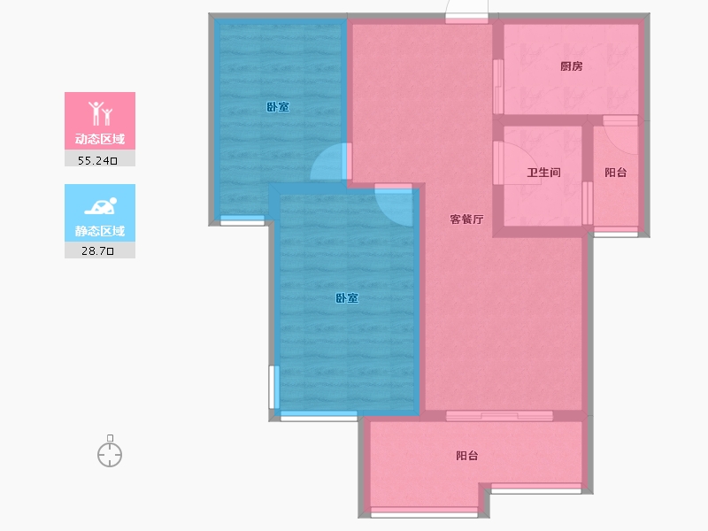 湖北省-孝感市-瑞丰国际城-74.04-户型库-动静分区