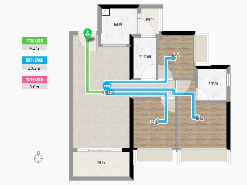 广东省-湛江市-碧桂园·岭南盛世-73.47-户型库-动静线