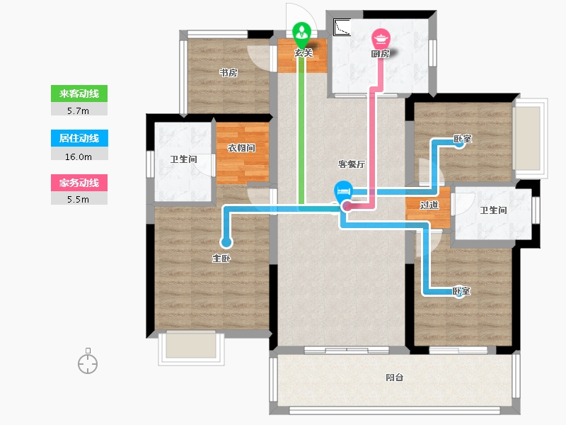 广西壮族自治区-贺州市-贺州彰泰郡-99.67-户型库-动静线