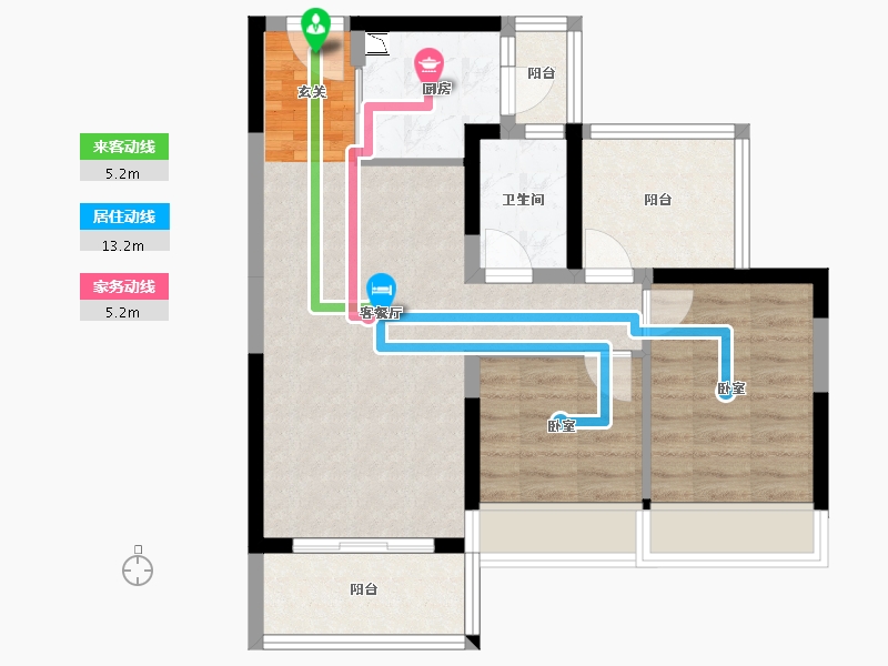 广东省-惠州市-伟业兰廷湾-64.85-户型库-动静线