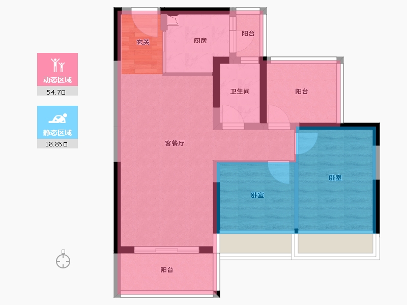 广东省-惠州市-伟业兰廷湾-64.85-户型库-动静分区