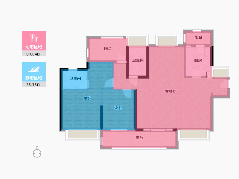 广东省-惠州市-中洲半岛城邦-102.33-户型库-动静分区