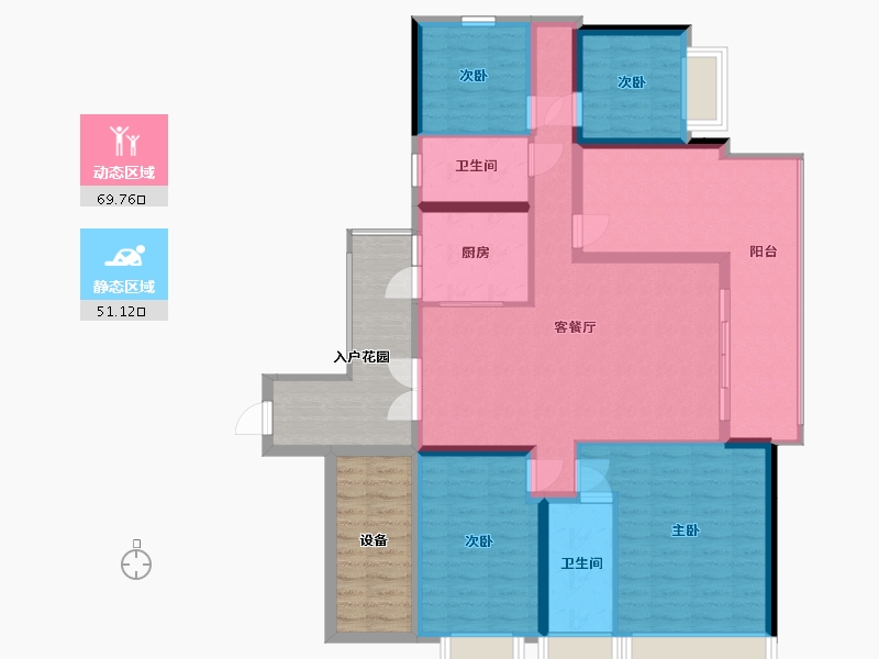 广东省-惠州市-中洲半岛城邦-127.00-户型库-动静分区