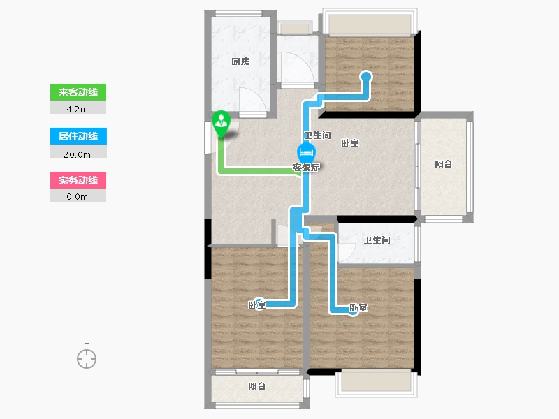 湖北省-黄石市-涌金府-103.00-户型库-动静线