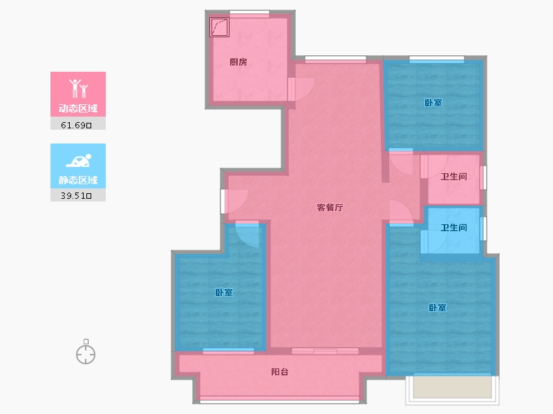 河南省-商丘市-海棠公馆-88.83-户型库-动静分区