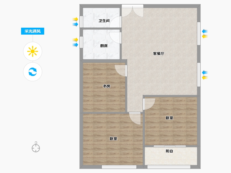 浙江省-宁波市-天安壹街区-91.10-户型库-采光通风