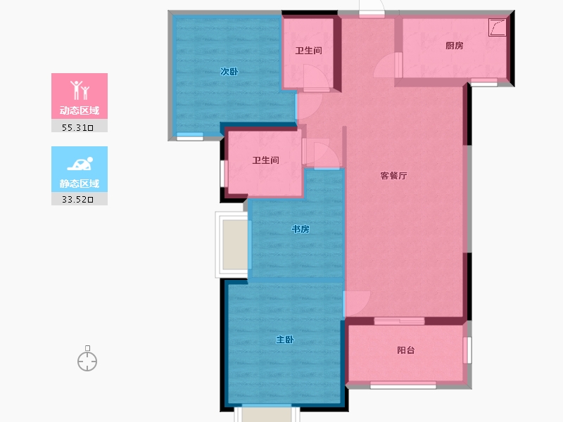 湖南省-长沙市-建发•中央公园-79.01-户型库-动静分区