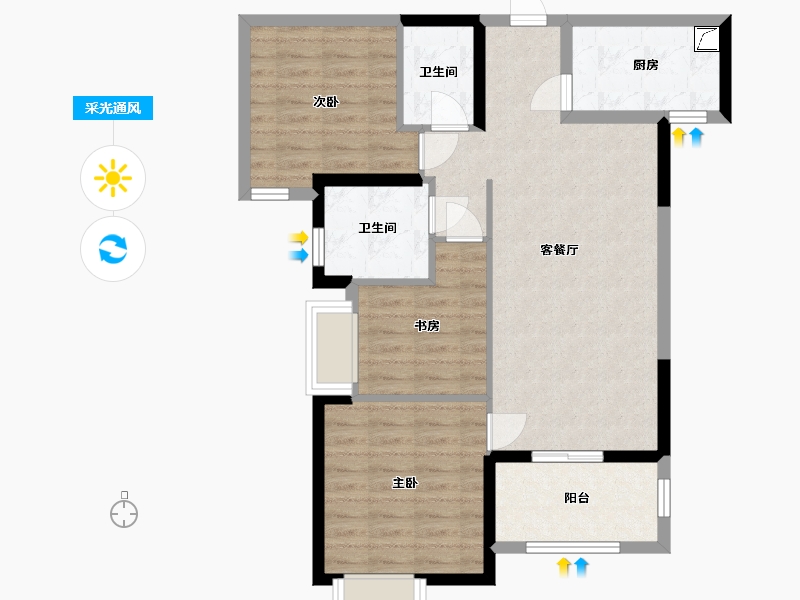 湖南省-长沙市-建发•中央公园-79.01-户型库-采光通风