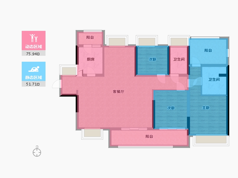 广东省-惠州市-中洲半岛城邦-113.78-户型库-动静分区