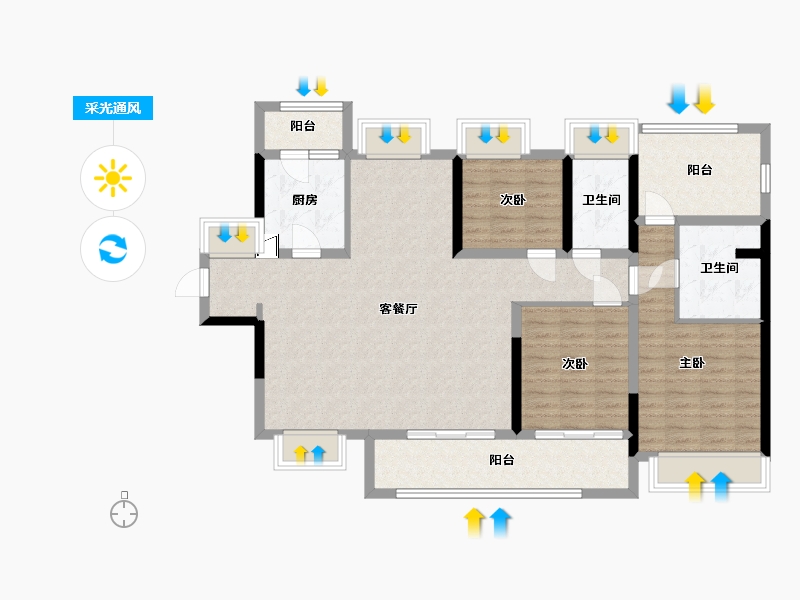 广东省-惠州市-中洲半岛城邦-113.78-户型库-采光通风