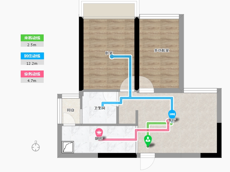 广东省-湛江市-朗悦轩-45.03-户型库-动静线