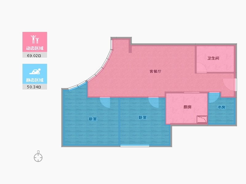 广东省-广州市-南沙建滔广场-110.00-户型库-动静分区