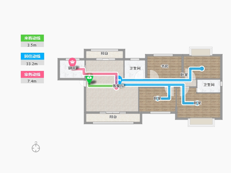 湖北省-黄石市-城发·香山枫景-117.98-户型库-动静线