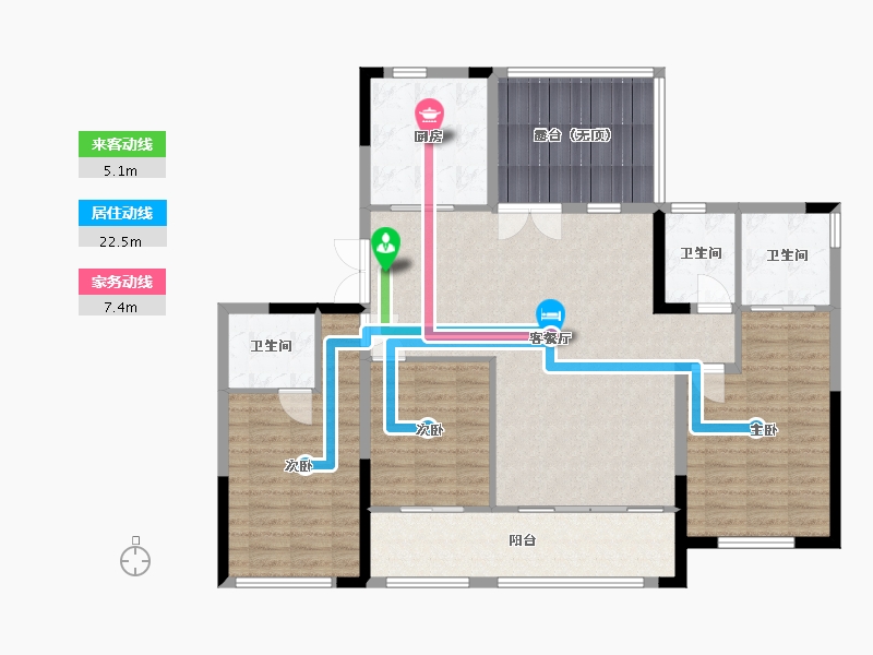 山东省-潍坊市-翔凯上城浞府-124.00-户型库-动静线