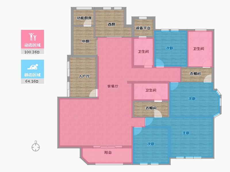 浙江省-宁波市-依云郡小区-192.99-户型库-动静分区