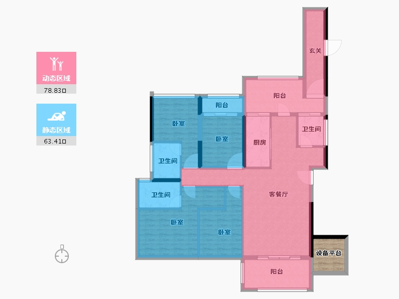 广东省-汕头市-御海天宸-132.54-户型库-动静分区