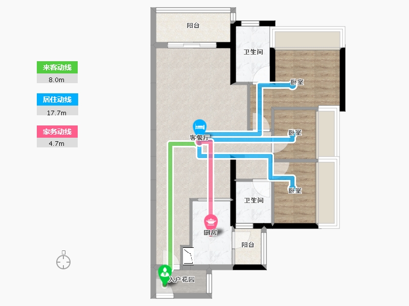 广东省-广州市-顺德未来城-75.79-户型库-动静线