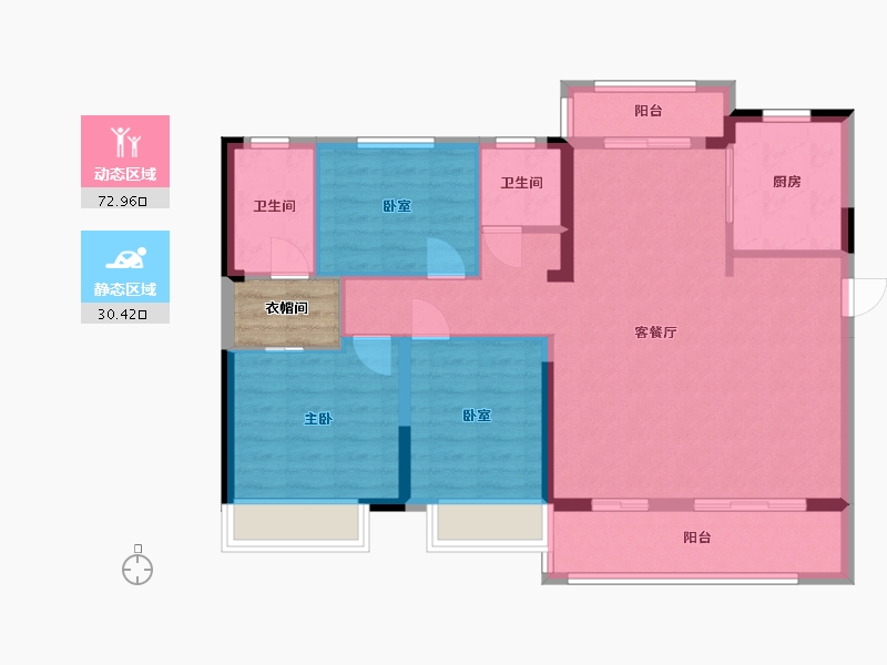 湖北省-武汉市-联投梧桐郡悦园-96.22-户型库-动静分区