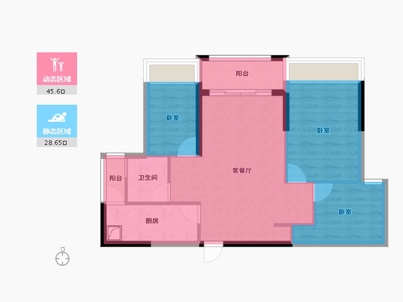 广东省-湛江市-朗悦轩-66.14-户型库-动静分区