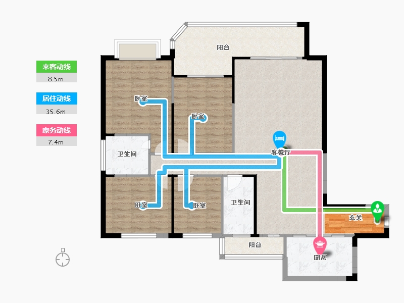 湖南省-邵阳市-和盛中央公园二期-124.40-户型库-动静线