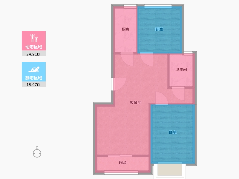 山东省-烟台市-银座广场-47.06-户型库-动静分区