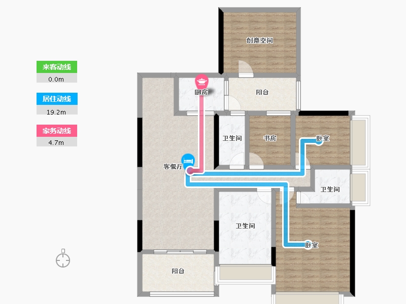 广东省-湛江市-康馨嘉园-124.77-户型库-动静线