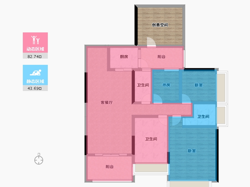 广东省-湛江市-康馨嘉园-124.77-户型库-动静分区